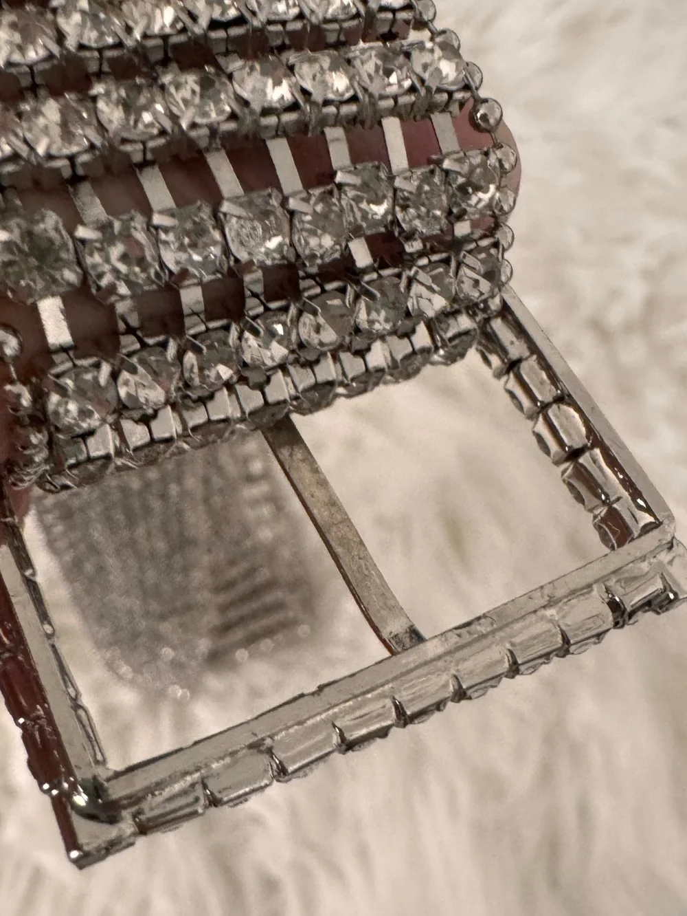 Barry.Wang Rhinestone Belt for Women. Bling Silver Diamond Belt.